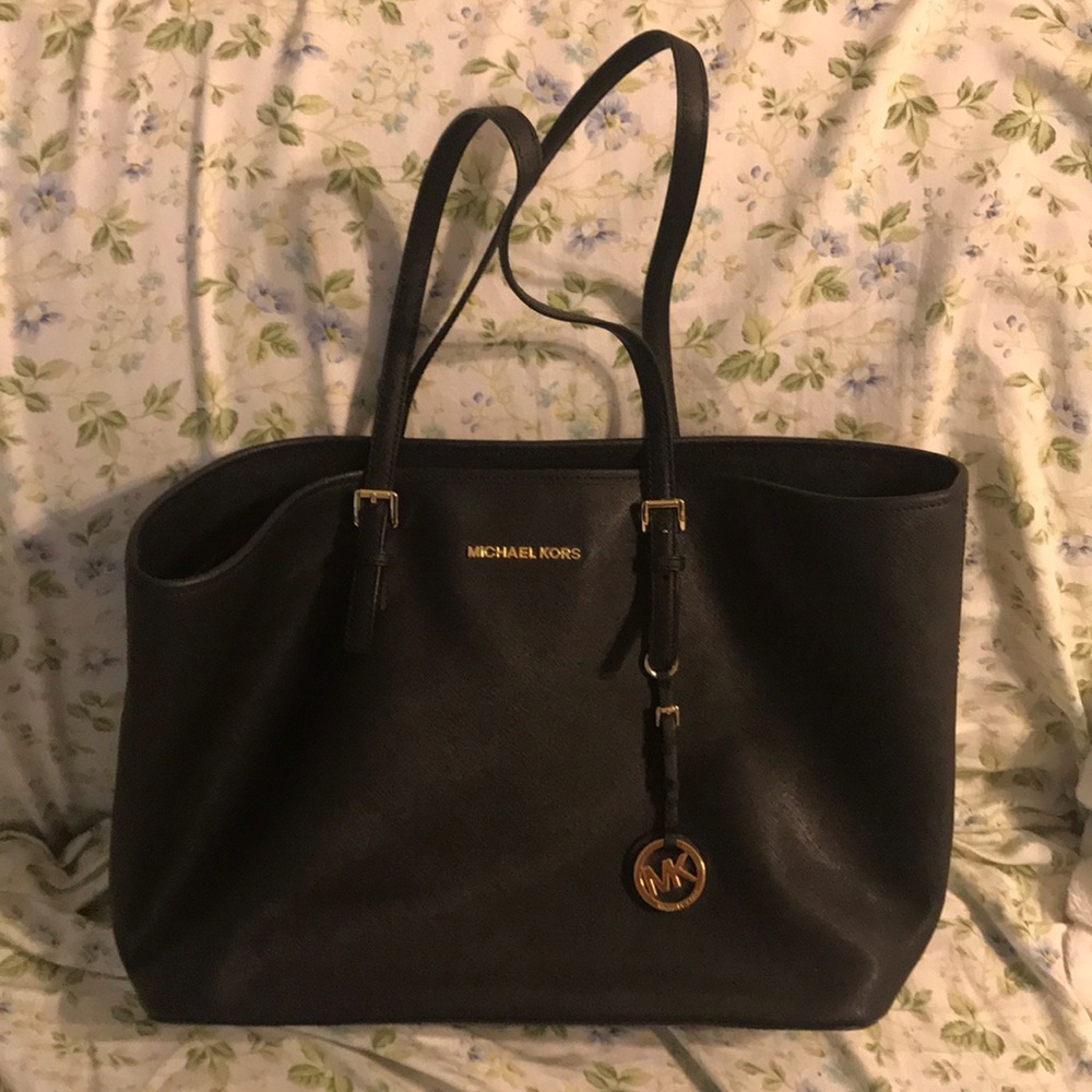 Black Michael kors large tote bag